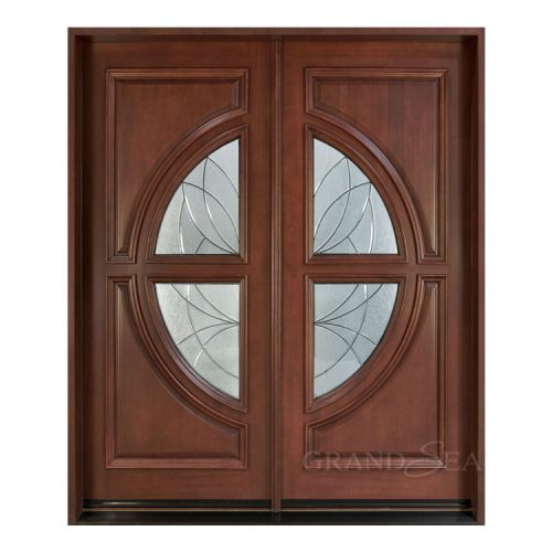 Red Oak Glass Inset Security Door (Price Per Square Meter) - Image 7