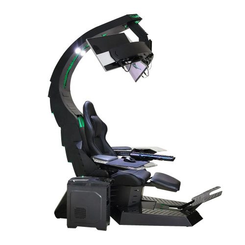 Modern Swivel Support 3 Monitors Predator Cockpit Simulation Gaming Chair - Image 7